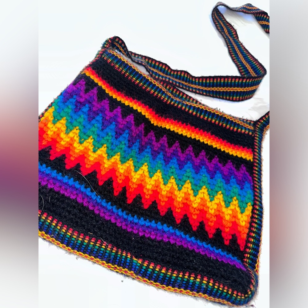 Rainbow Knitted Bag Crossbody